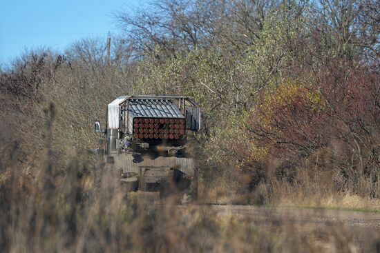 Боевая работа РСЗО "Град" на Запорожском направлении