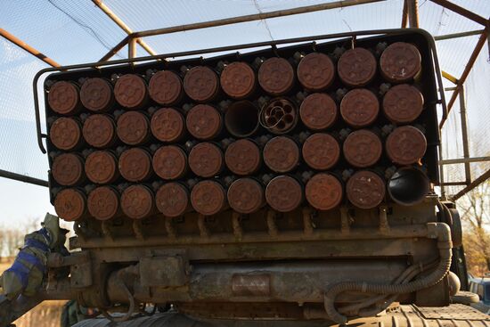 Боевая работа РСЗО "Град" на Запорожском направлении