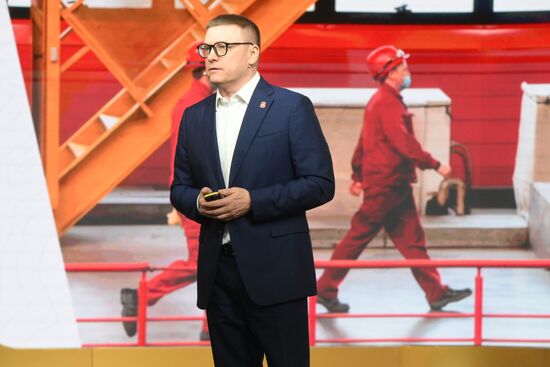 Международная выставка-форум "Россия"
Открытие Дня региона - презентация Челябинской области
Алексей Текслер, губернатор Челябинской области Место: Россия, Москва. Автор: Илья Питалев/РИА Новости. Выставка "Россия". Челябинская область. День региона