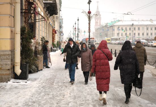 Виды зимнего Петербурга