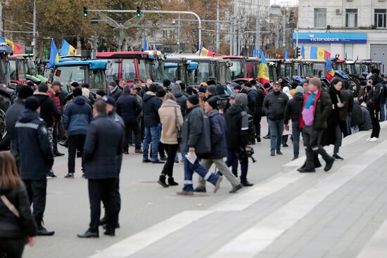 Протесты фермеров в Кишиневе