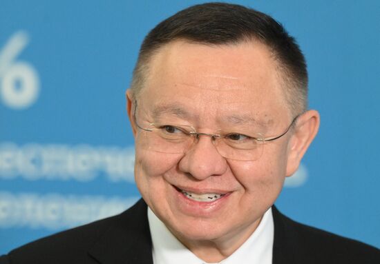Выставка "Россия".Торжественное открытие экспозиции Минстроя РФ.