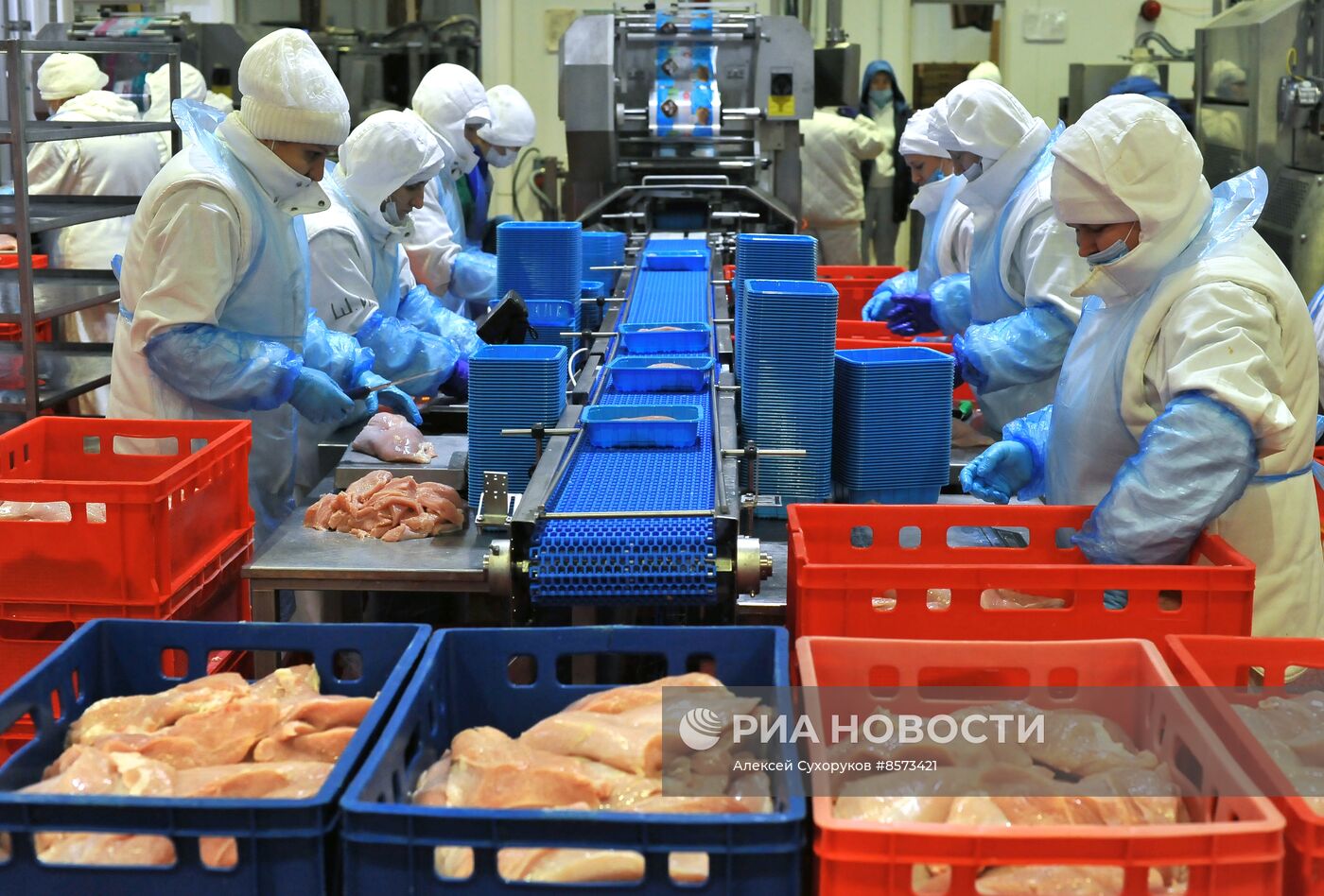 Изготовление мясной продукции на предприятии "Тамбовская индейка"