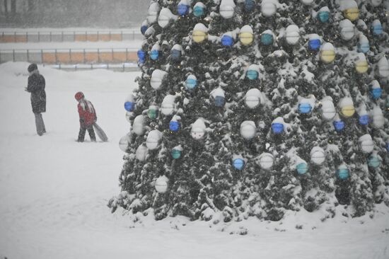 Снег в Москве