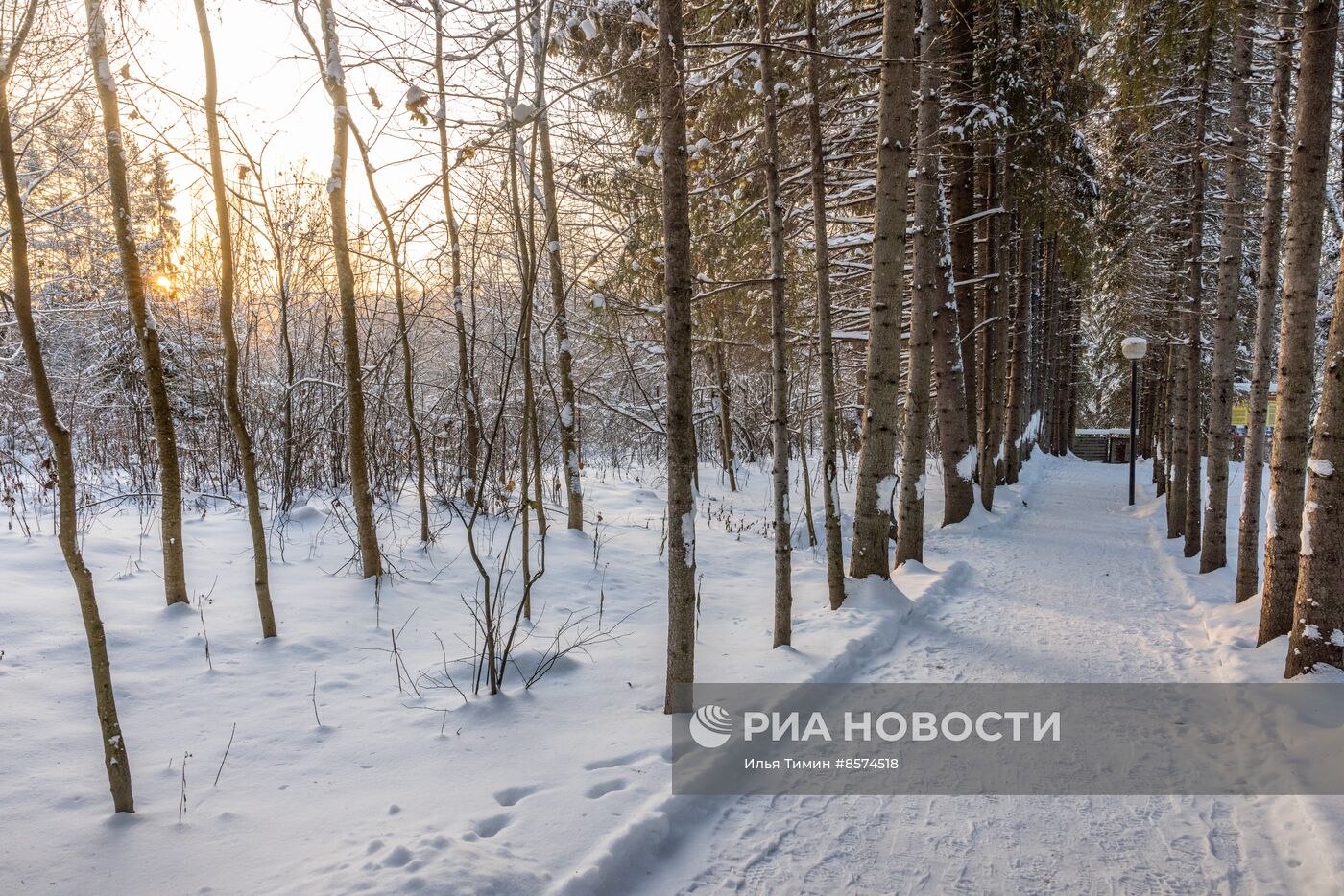 Зима в карельском природном заповеднике "Кивач"