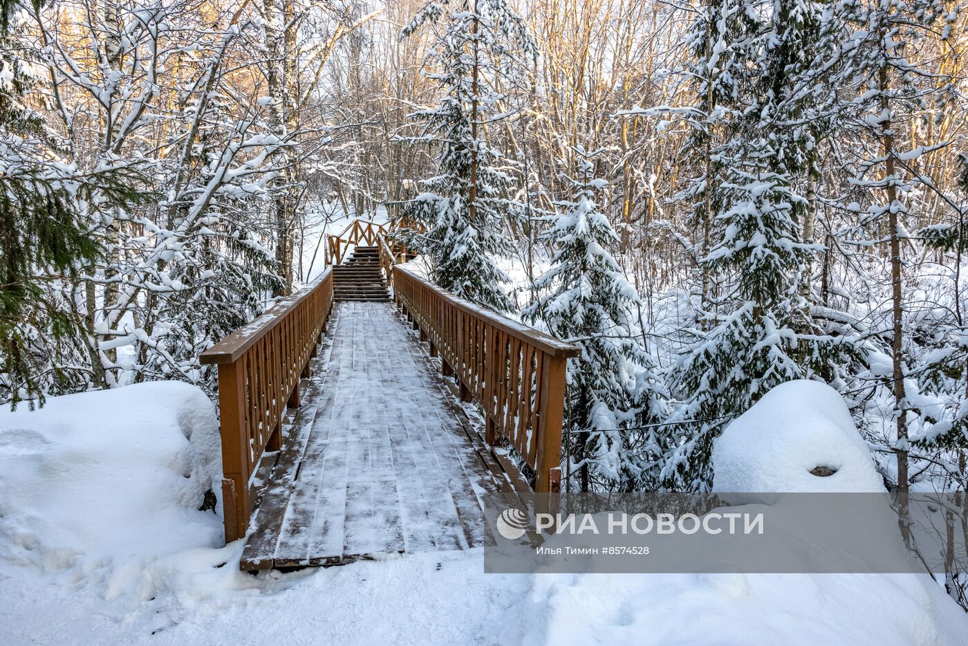 Зима в карельском природном заповеднике "Кивач"