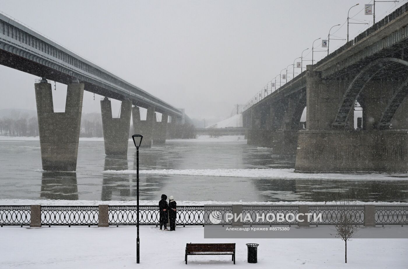 Снегопад в Новосибирске