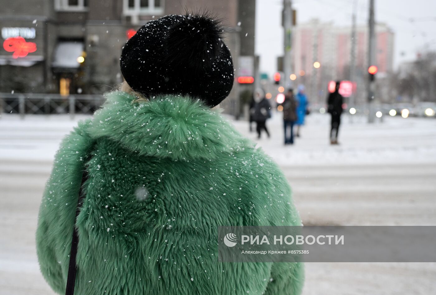 Снегопад в Новосибирске