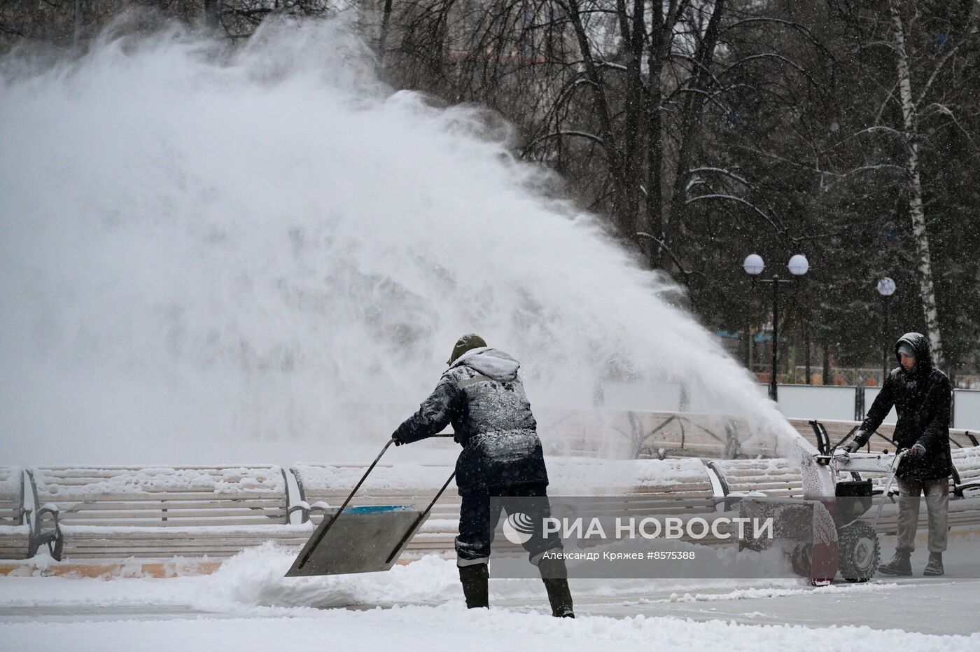 Снегопад в Новосибирске