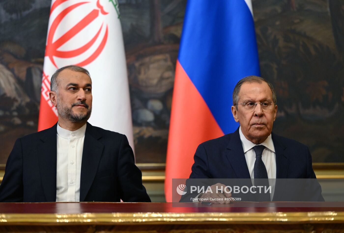 Встреча глав МИД РФ и Ирана С. Лаврова и Х. А. Абдоллахияна 