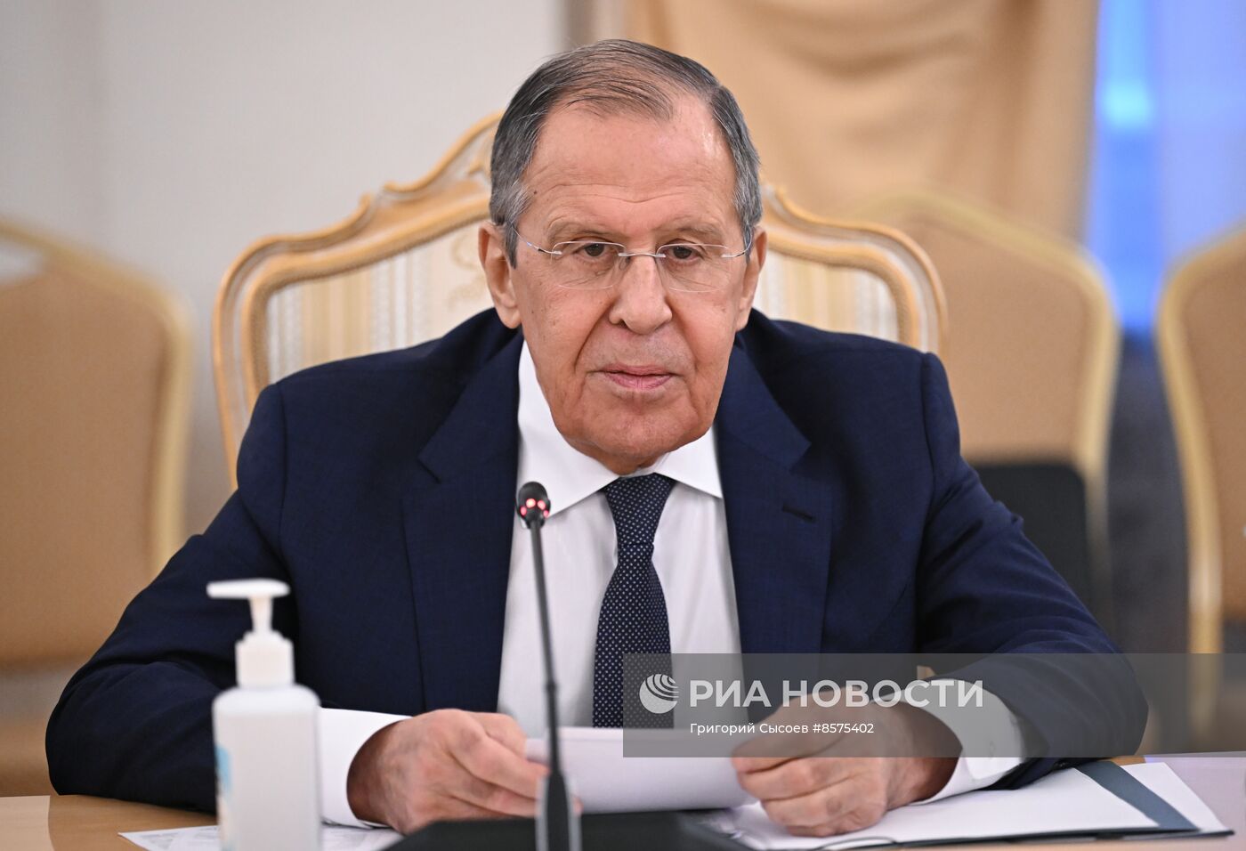 Встреча глав МИД РФ и Ирана С. Лаврова и Х. А. Абдоллахияна