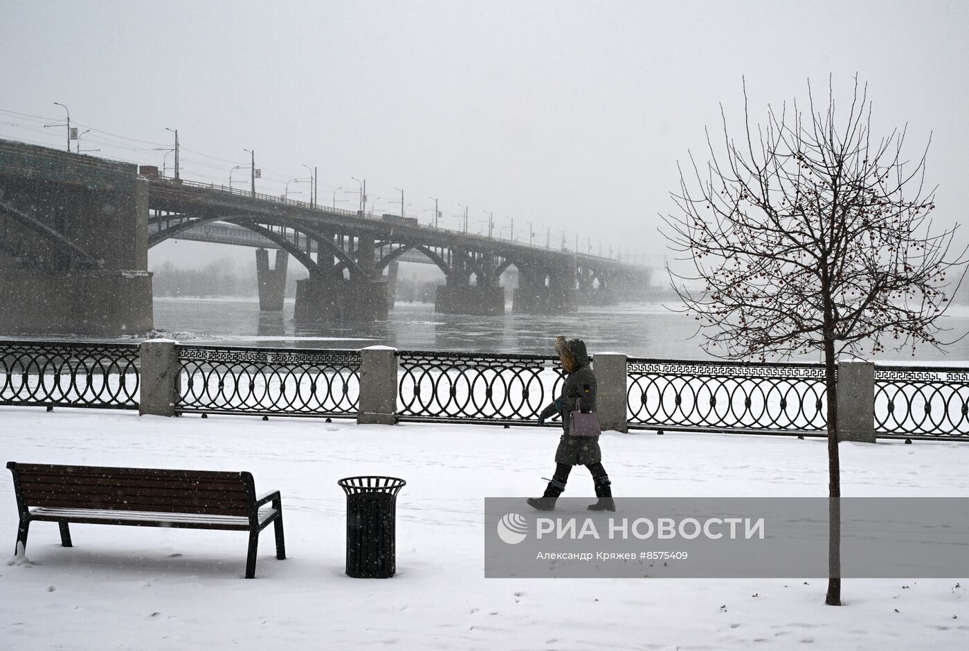 Снегопад в Новосибирске