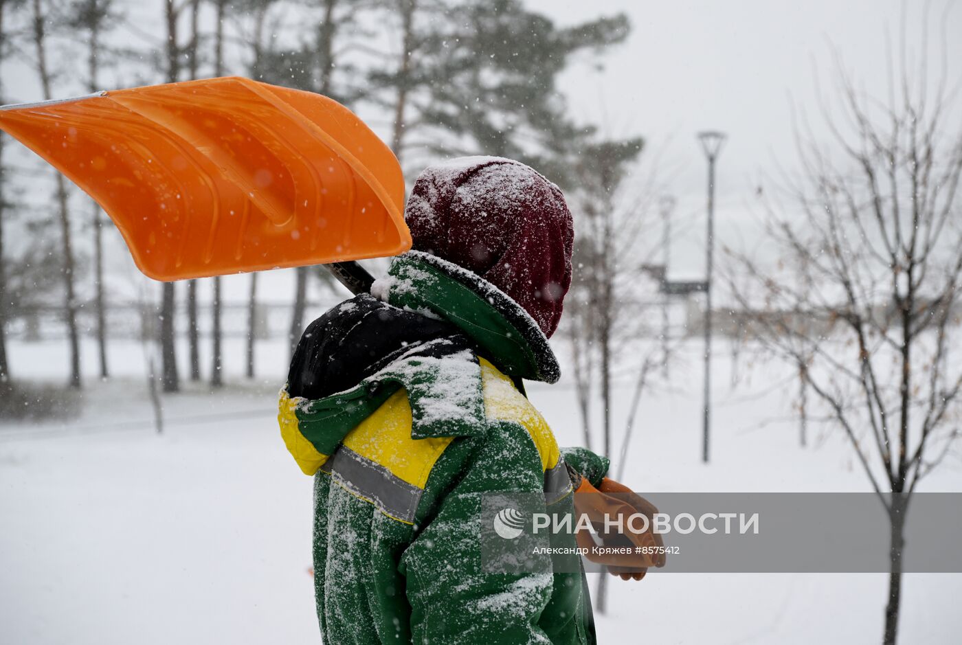 Снегопад в Новосибирске