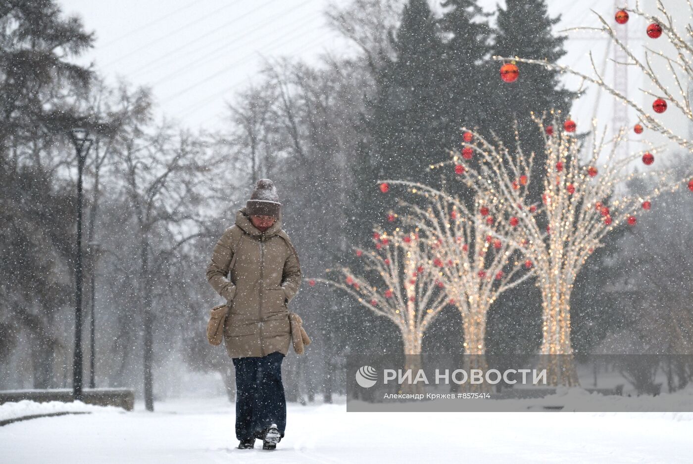 Снегопад в Новосибирске