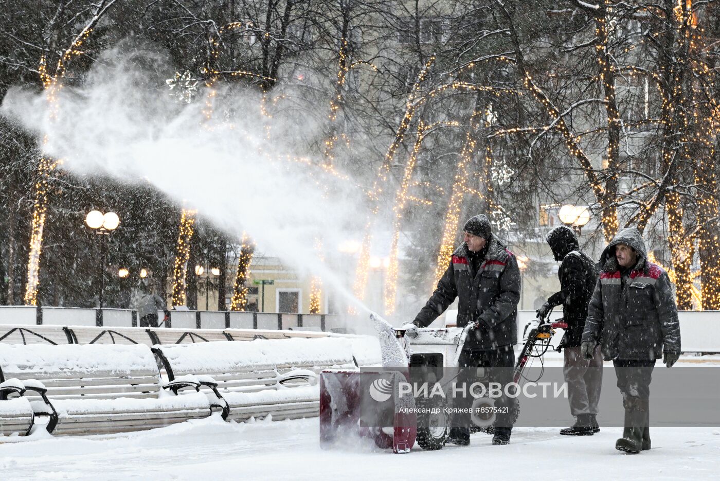 Снегопад в Новосибирске