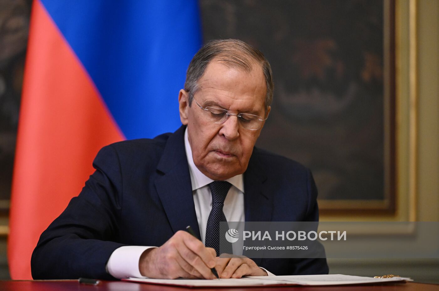 Встреча глав МИД РФ и Ирана С. Лаврова и Х. А. Абдоллахияна