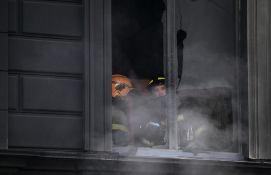 Пожар в здании Санкт-Петербургской консерватории