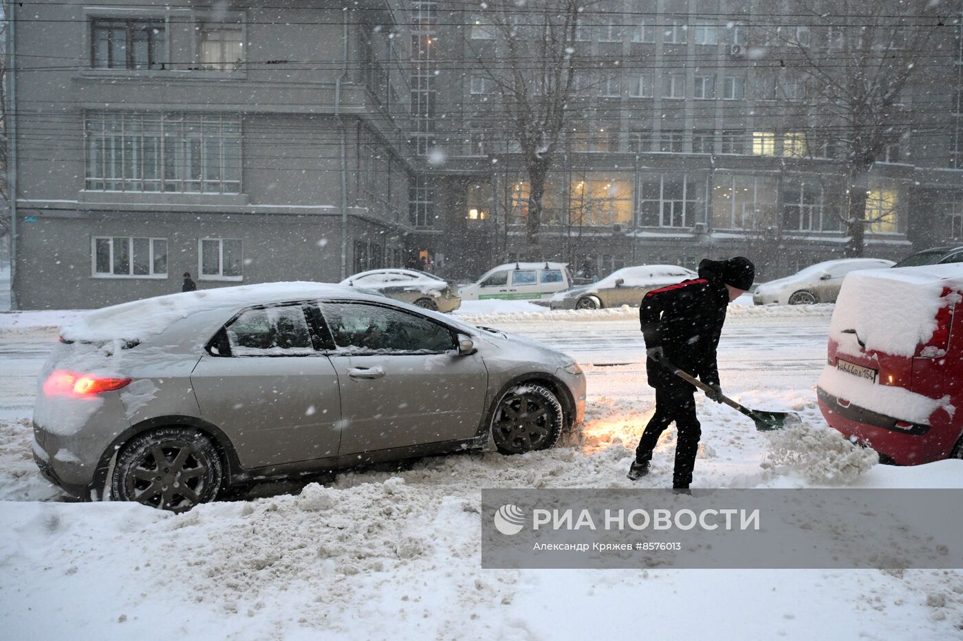 Снегопад в Новосибирске