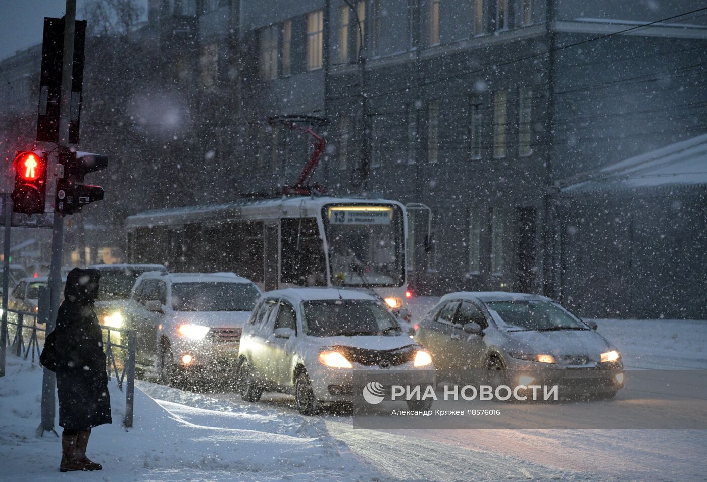 Снегопад в Новосибирске