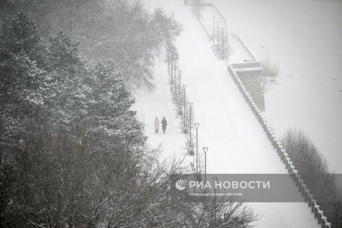 Снегопад в Новосибирске