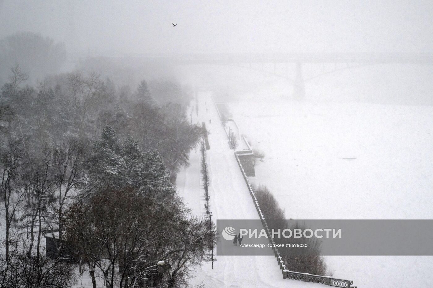 Снегопад в Новосибирске