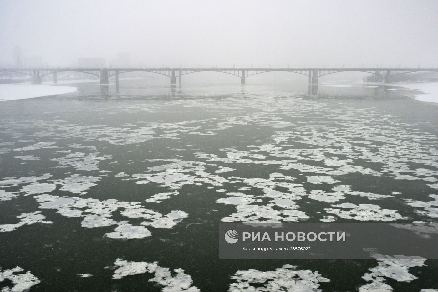 Снегопад в Новосибирске