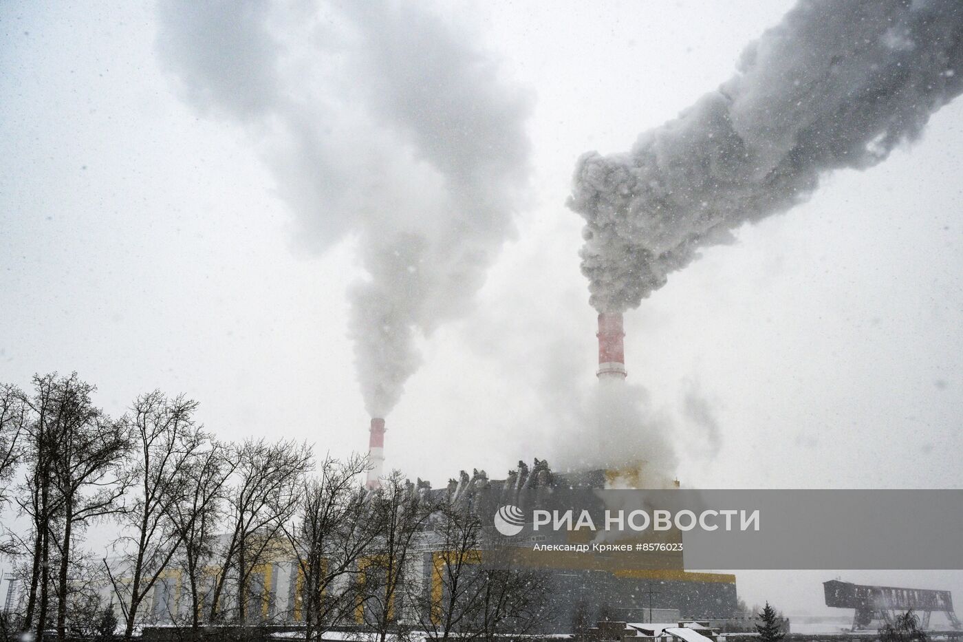 Снегопад в Новосибирске