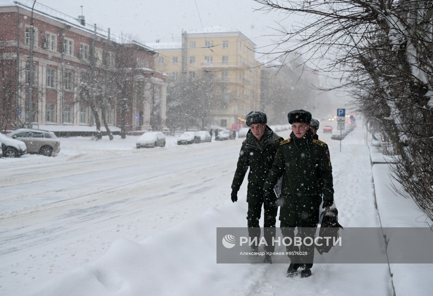 Снегопад в Новосибирске