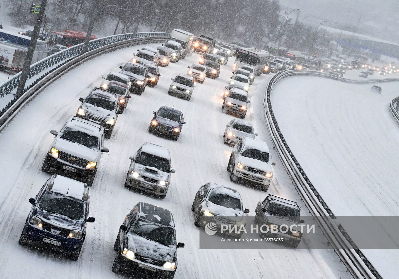 Снегопад в Новосибирске