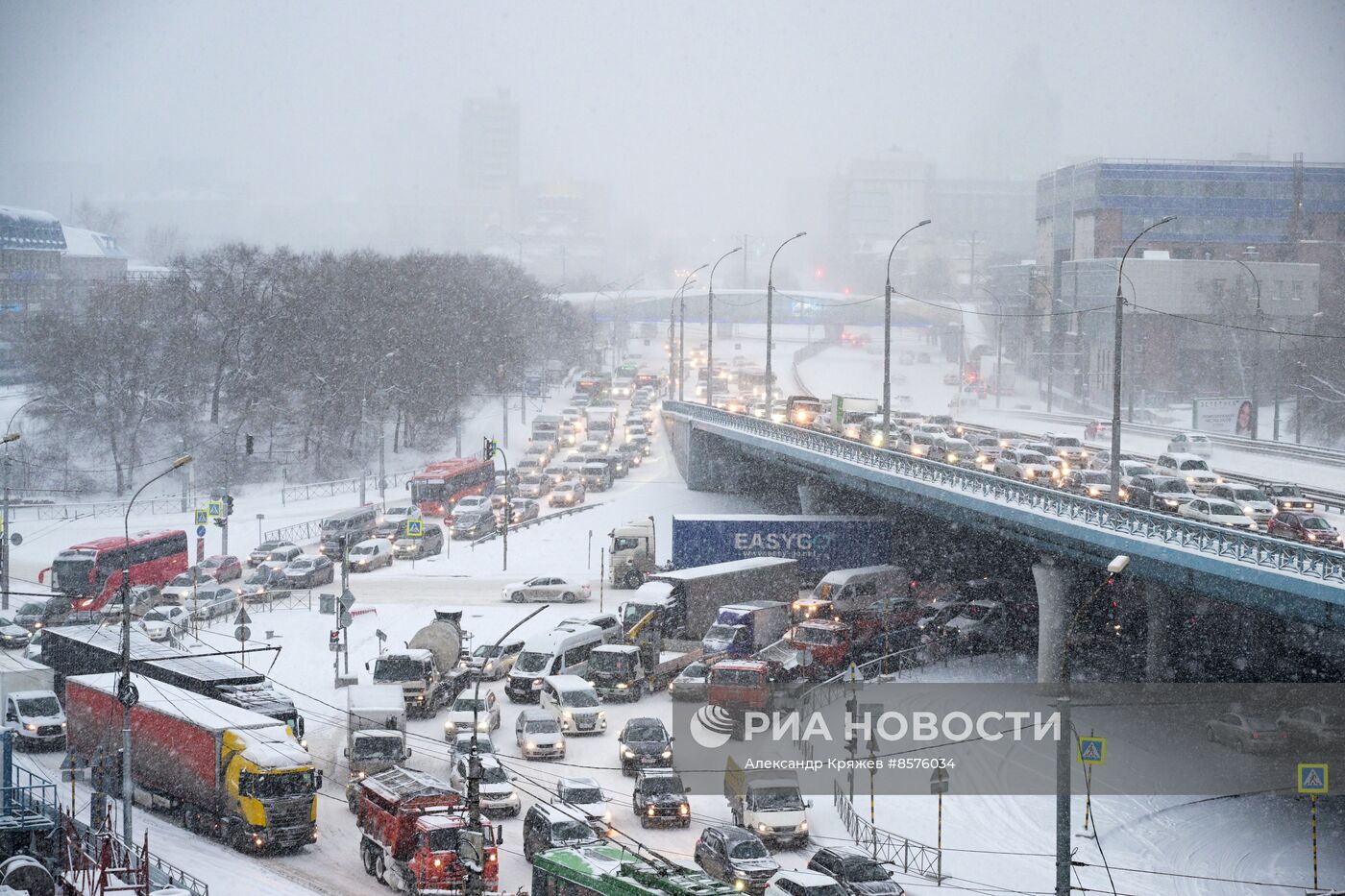 Снегопад в Новосибирске