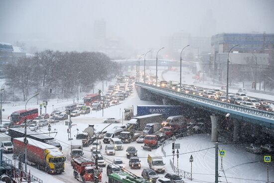 Снегопад в Новосибирске