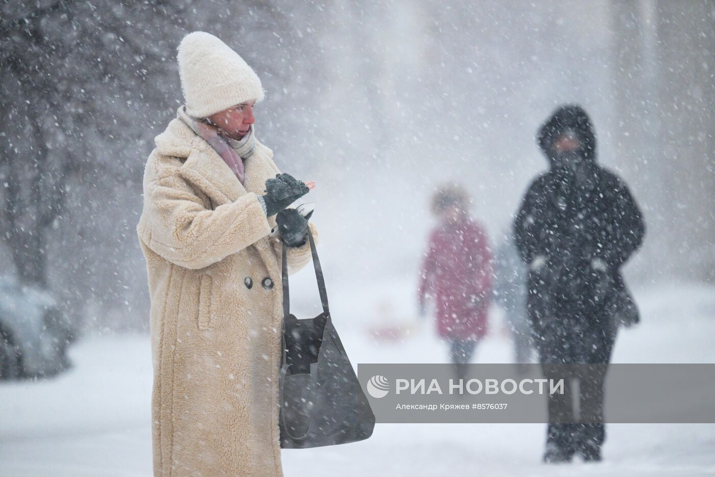 Снегопад в Новосибирске