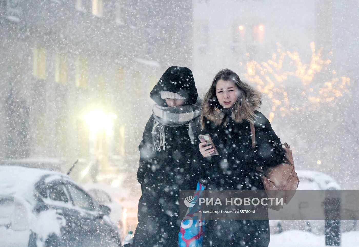 Снегопад в Новосибирске