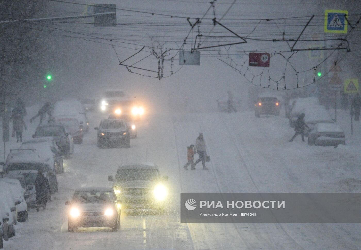 Снегопад в Новосибирске