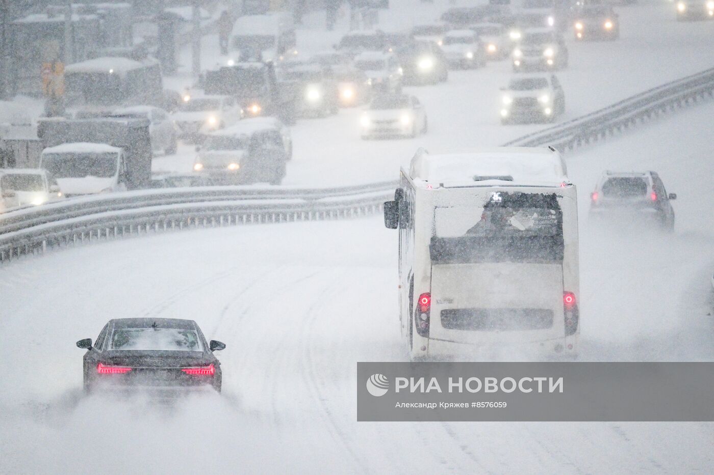 Снегопад в Новосибирске