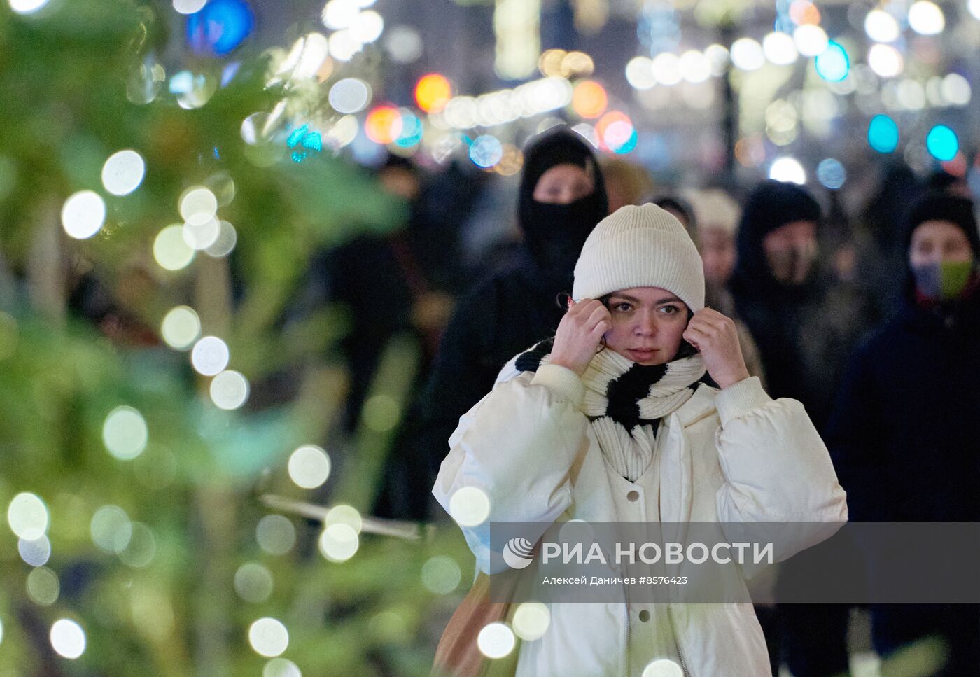 Украшенный к Новому году Санкт-Петербург