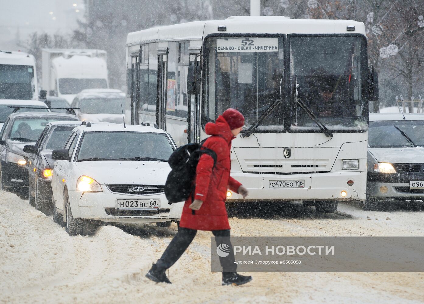 Снегопад в Тамбове