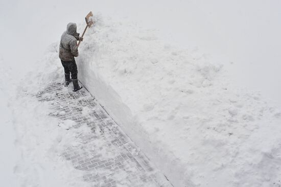 Снегопад в Тамбове