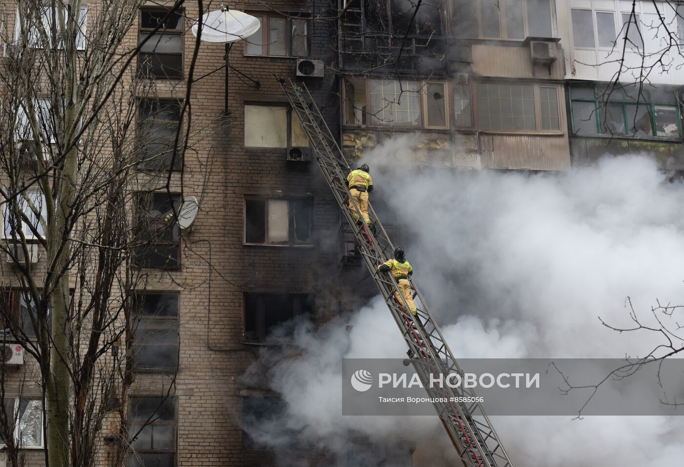 Жилой дом в Киевском районе Донецка подвергся обстрелу со стороны ВСУ