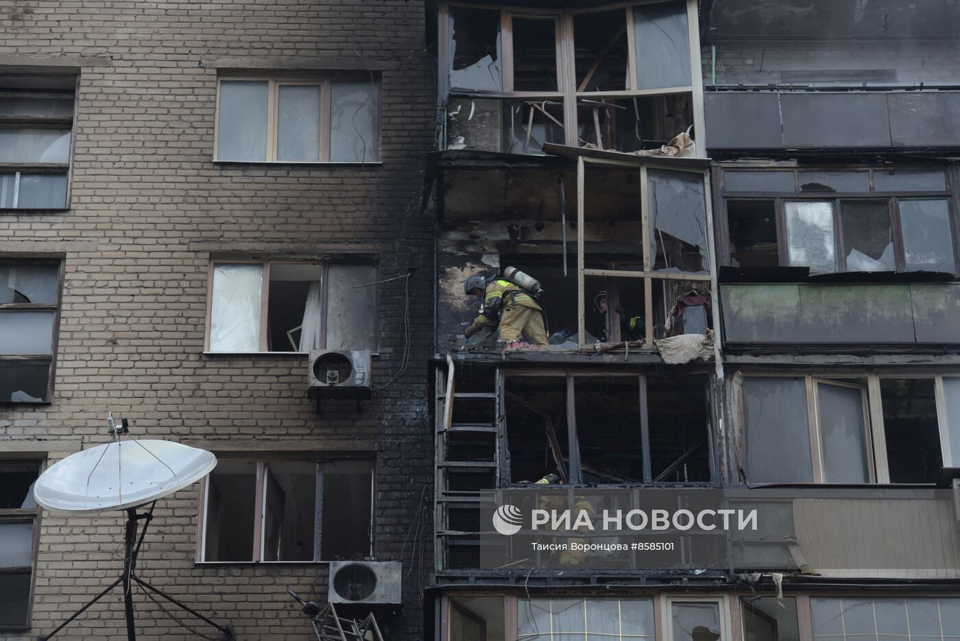 Жилой дом в Киевском районе Донецка подвергся обстрелу со стороны ВСУ