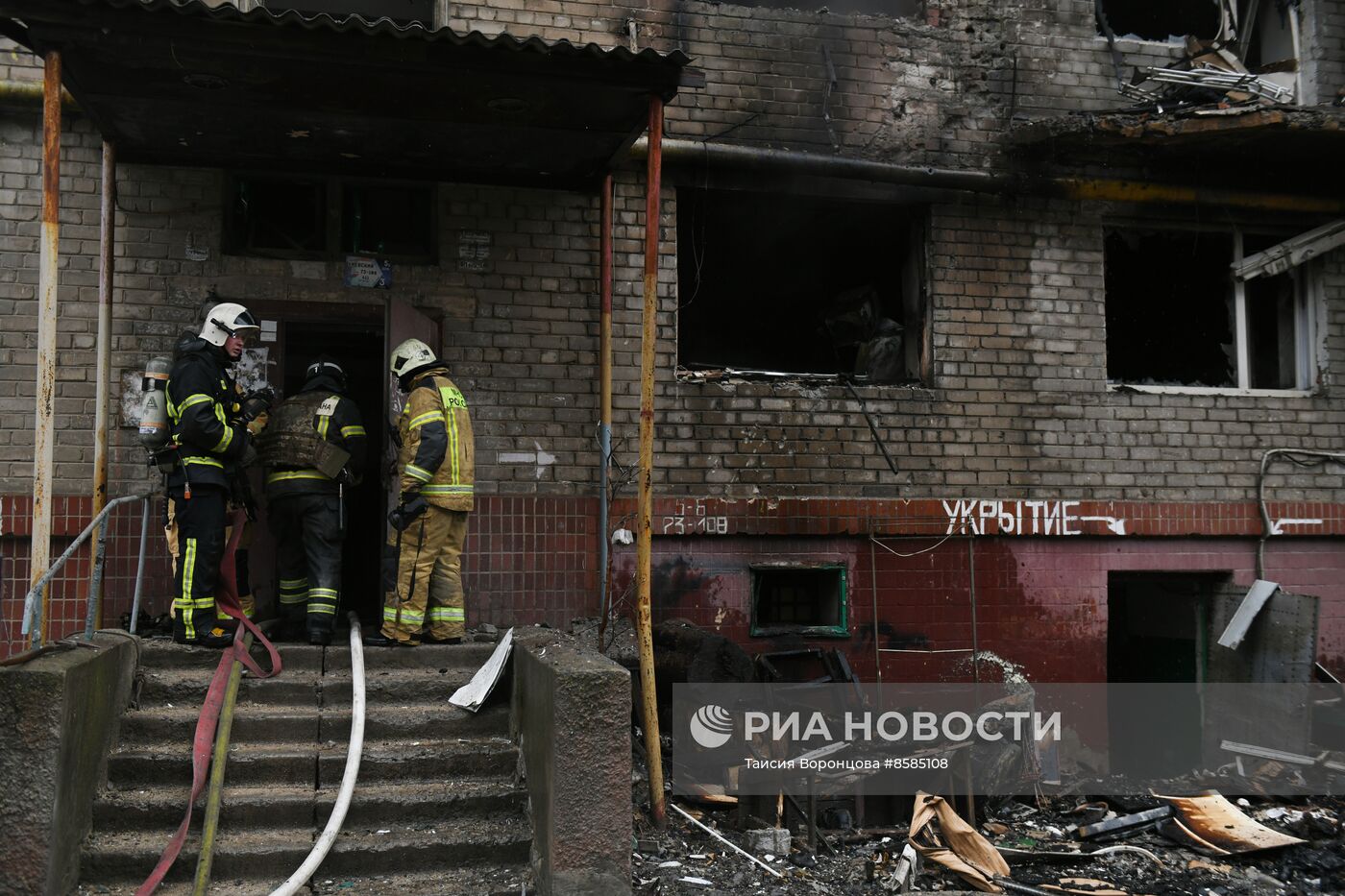 Жилой дом в Киевском районе Донецка подвергся обстрелу со стороны ВСУ