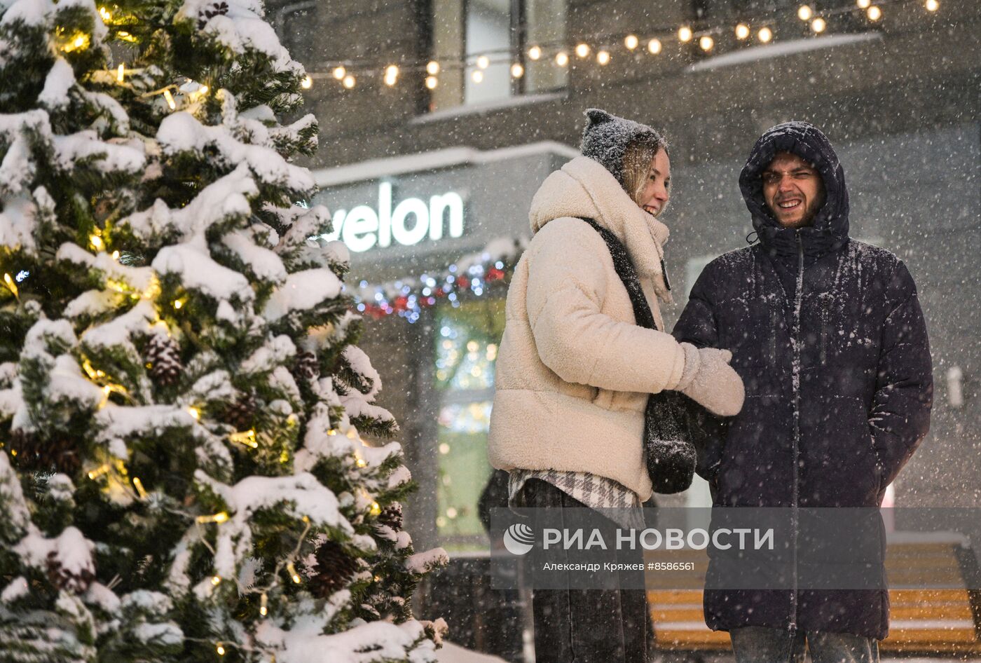 Снегопад в Новосибирске