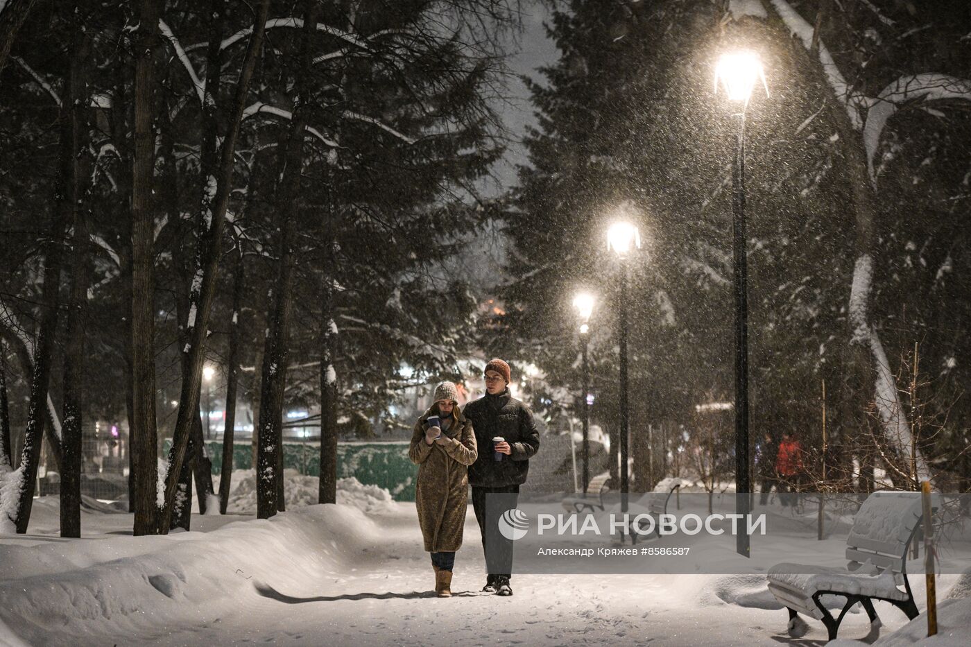 Снегопад в Новосибирске