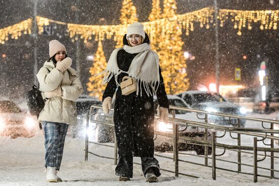 Снегопад в Новосибирске