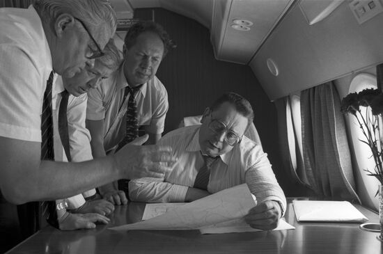 Премьер-министры СССР и Финляндии в Карельской АССР