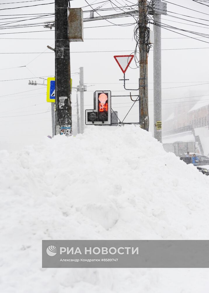 Снежный шторм в Челябинске