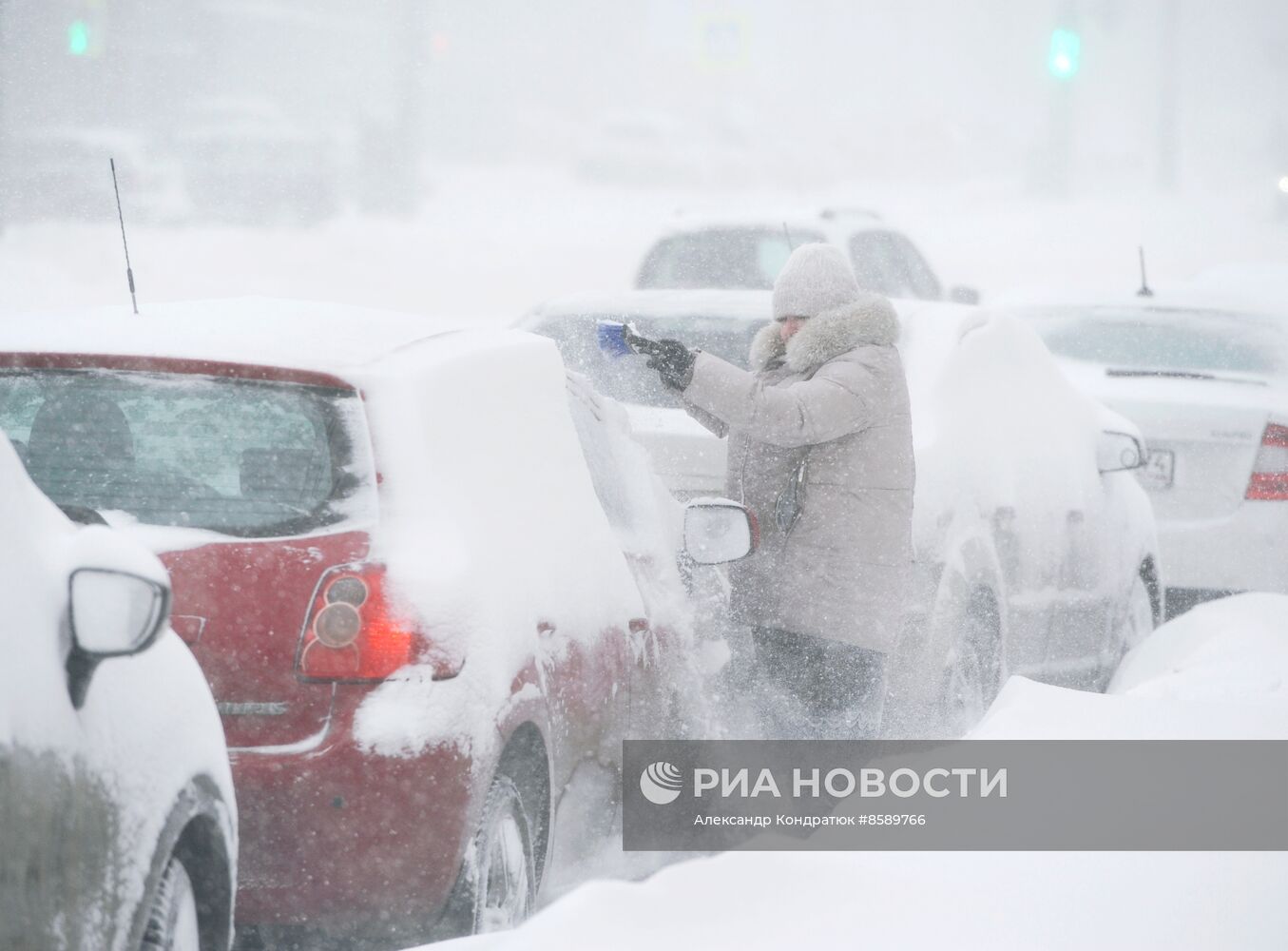 Снежный шторм в Челябинске