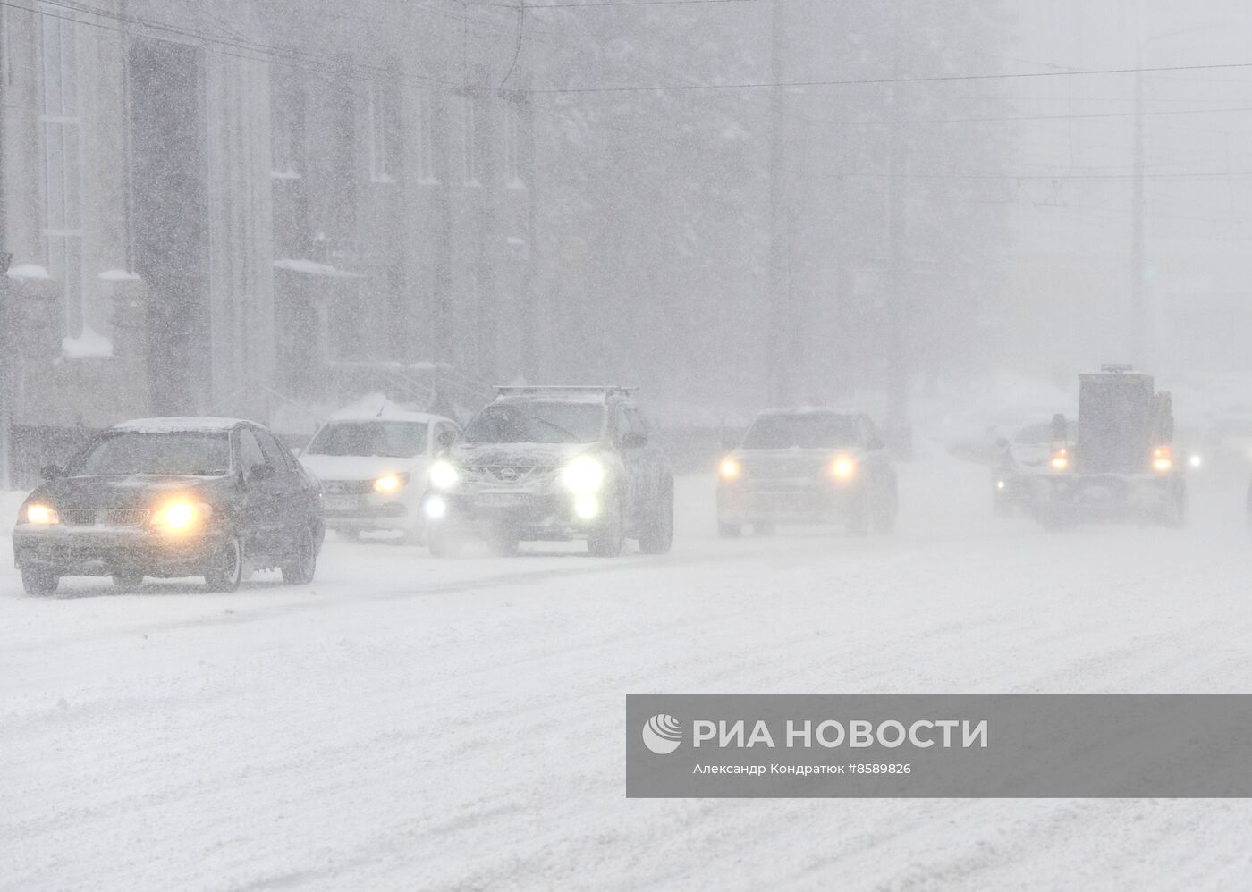 Снежный шторм в Челябинске