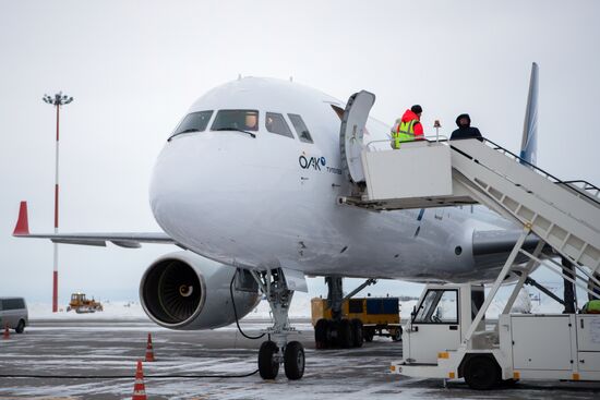 Приемка самолета Ту-214 авиакомпанией Red Wings в Казани