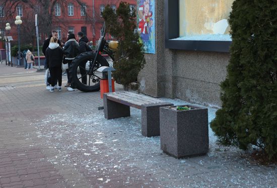 Последствия обстрела центра Белгорода ВСУ